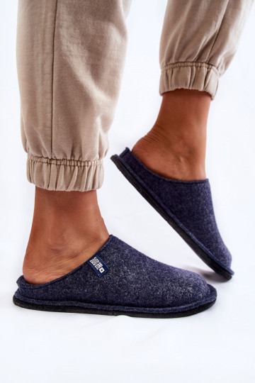 Klasikinės moteriškos šlepetės Big Star KK276013 Tamsiai mėlynos spalvos