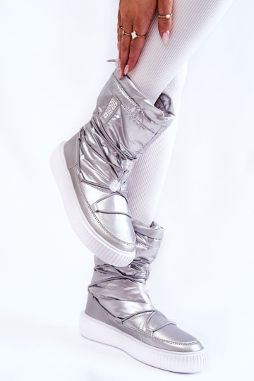 Moteriški izoliuoti sniego batai Big Star KK274195 Silver 2