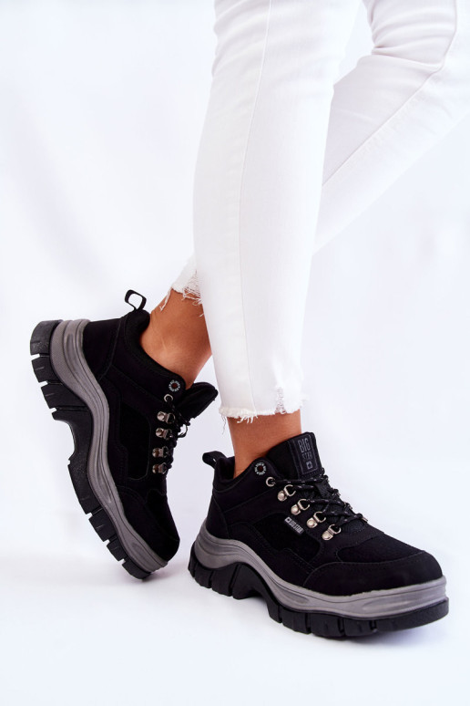 Moteriški žygio batai Memory Foam Big Star KK274364 juodi