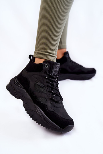 Moteriški aukšti sportiniai batai su Memory Foam System Big Star KK274356 juodi