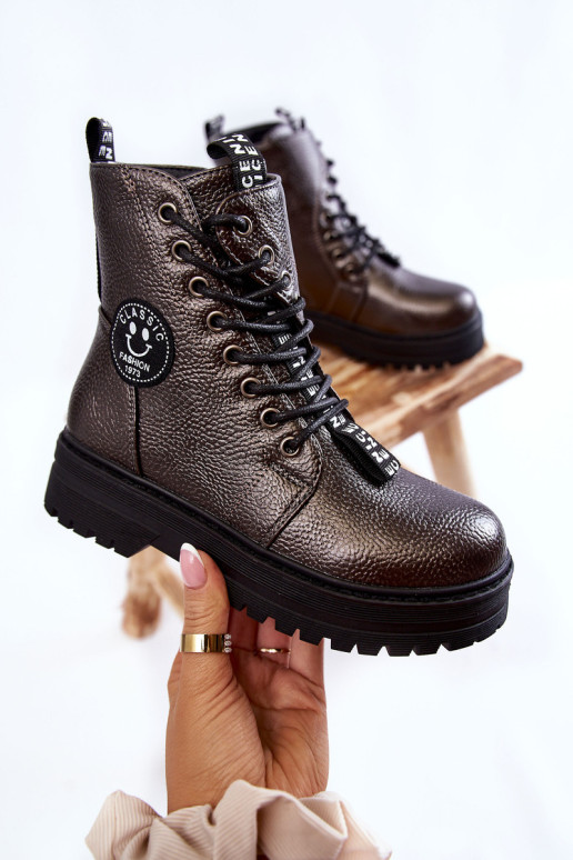 Vaikiški Šilti Batai Trappers Tamsiai Pilka Conley