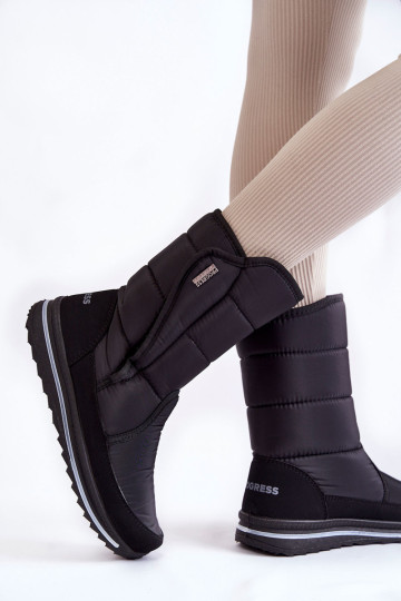 Moteriški sniego batai su Velcro Progress PROGJ-22-128 Juodi
