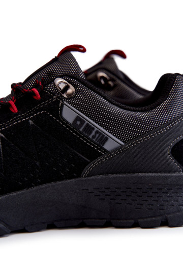 Vyriški žemi trekingo batai Memory Foam Big Star KK174126 juodi