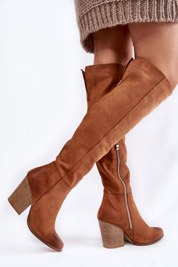 Moteriški odiniai aukštakulniai batai Lewski 2833 Rudi