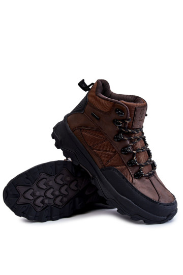 Vyriški šilti žygio batai Cross Jeans KK1R4019C Tamsiai ruda