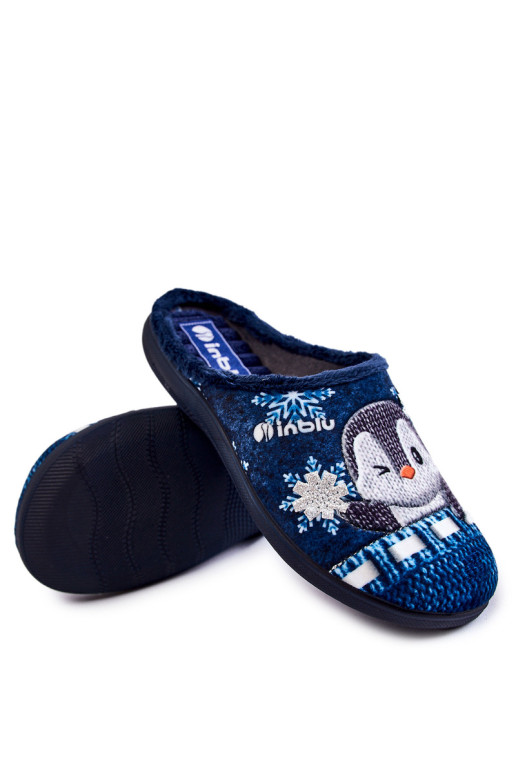 Moteriškos namų šlepetės Penguins Inblu EC-81-004 Tamsiai mėlynos spalvos