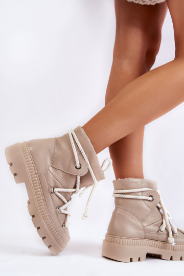 Madingi moteriški sniego batai smėlio spalvos Kallen