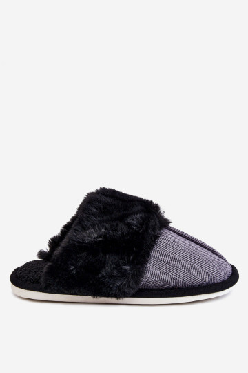 Vyriškos šiltos šlepetės juodos Marcus