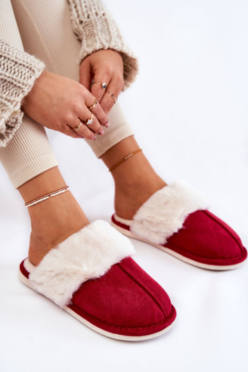 Moteriškos šlepetės su kailiu Red Morisea 2