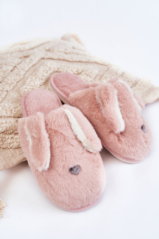 Moteriškos kailinės šlepetės Šviesiai violetinės spalvos Remmi