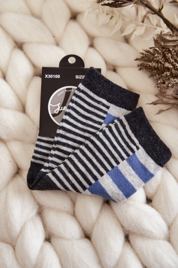 Vaikiškos klasikinės kojinės su juostelėmis ir juostelėmis Mėlyna