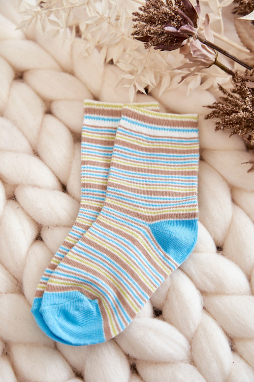 Daugiaspalvės vaikiškos medvilninės kojinės 5 pak