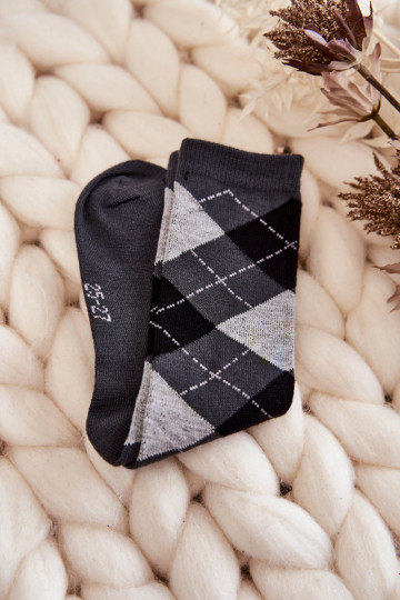 Jaunystės aukštai languotos kojinės 5 pakuočių daugiaspalvės