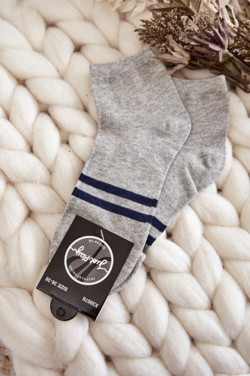 Moteriškos medvilninės kojinės Pilkos spalvos