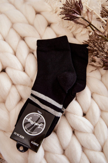 Juodos medvilninės kojinės jaunimui