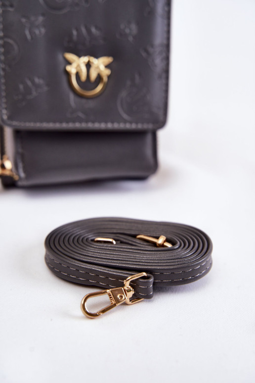 Madinga rankinė piniginė 2in1 su įspaudu pilka Savano