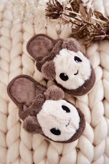 Vaikiškos kailinės šlepetės Brown Alize 2