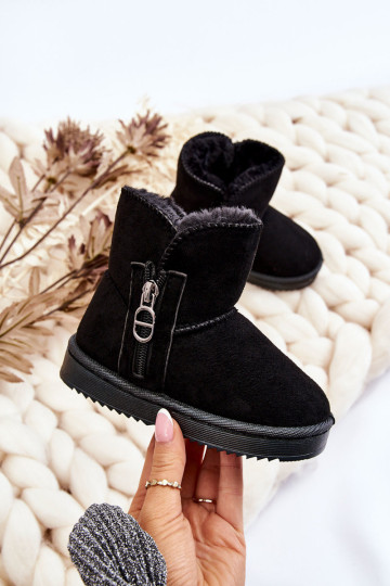 Vaikiški slydimo izoliuoti sniego batai Black Catellie 2