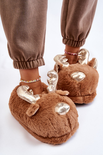 Moteriškos kailio šlepetės Ruda Comet 2