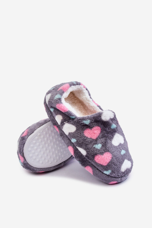 Vaikiškos izoliuotos šlepetės širdyje pilka Meyra