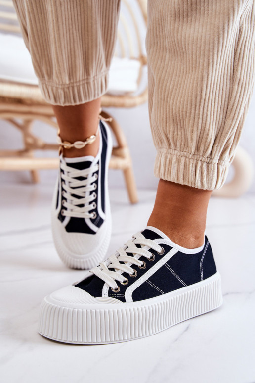 Žemi sportbačiai ant platformos Black Mischa