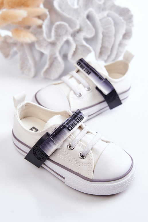 Vaikiški žemi sportbačiai BIG STAR JJ374075 Balti