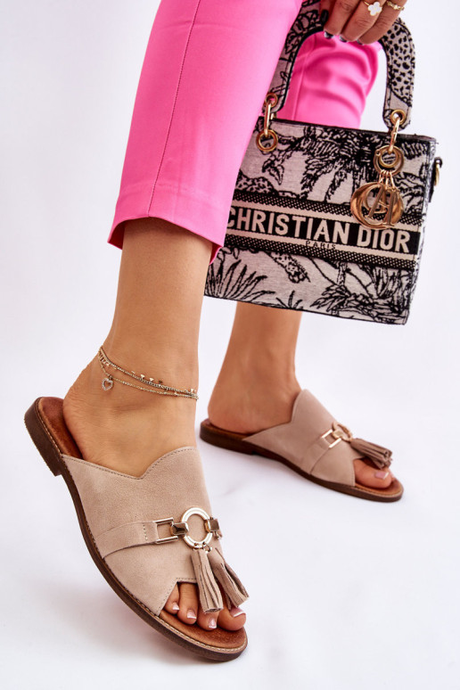 Moteriškos zomšinės šlepetės Lewski batai 3226...