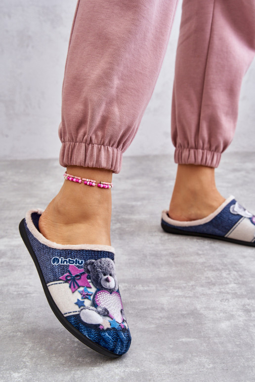 Šlepetės Befado meškiukas su širdele 155D210...