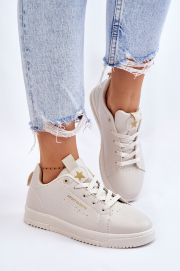 Moteriški suvarstomi sportiniai batai smėlio spalvos Mikaela