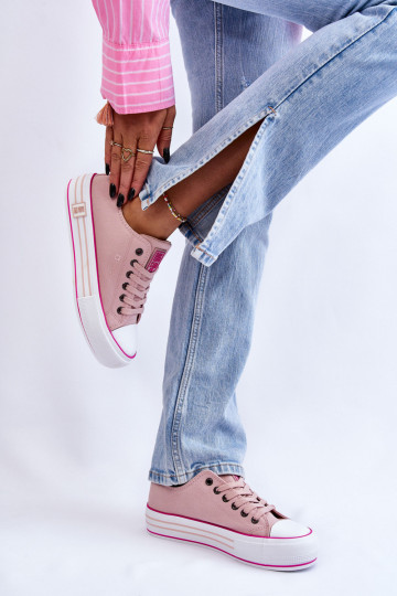 Moteriški sportbačiai ant Big Star platformos LL274181 Pink 2