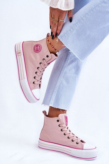 Moteriški sportbačiai su aukšta tekstiline platforma Big... 2