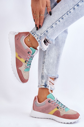 Moteriški sportbačiai Big Star LL274422 Pink-Beige 2