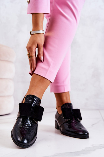 Odiniai gyvatės odos batai Black Marleigh 2