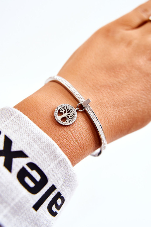 Plieninė apyrankė su kubiniu cirkoniu gyvybės...