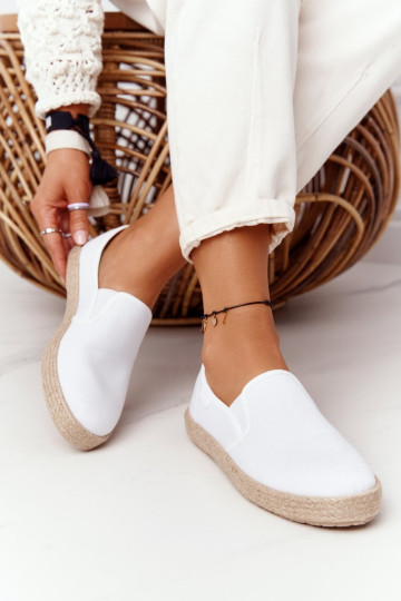 Espadrilės ant pinto pado Big Star HDD274015 baltos spalvos 2