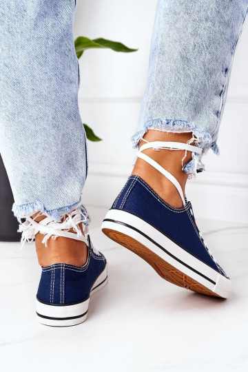 Tamsiai mėlyni Ecoma klasikiniai moteriški sportbačiai 2