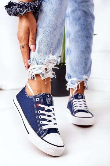 Tamsiai mėlyni Ecoma klasikiniai moteriški sportbačiai