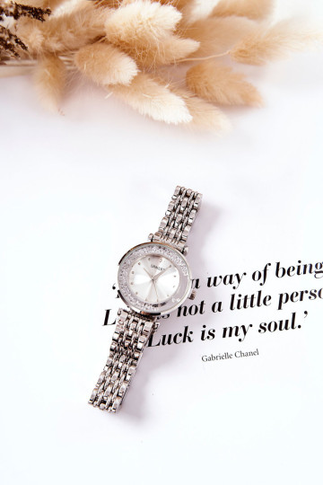 Moteriškas laikrodis ant apyrankės su kubiniu cirkoniu...