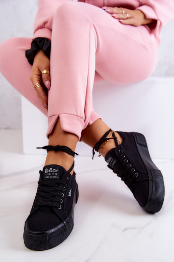 Sportbačiai ant platformos Lee Cooper LCW-22-31-0885L juodi