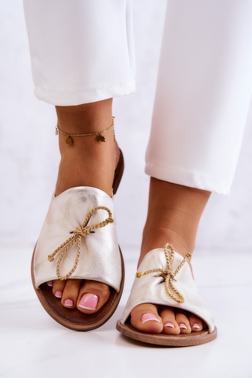 Odinės moteriškos šlepetės Nicole 2659/004...