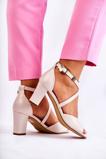 Eko odos sandalai ant baro Beige Damess