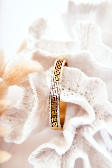 Moteriška plieninė apyrankė su užsegimu su kubinio...