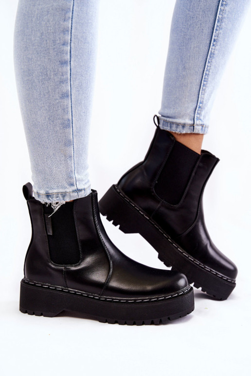 Šilti užsegami batai Big Star II274101 juodi