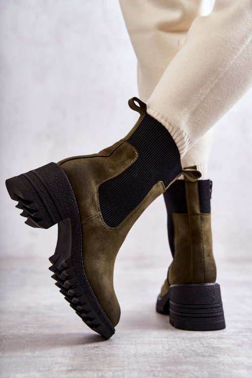 Moteriški šilti batai ant kulno Green Abella