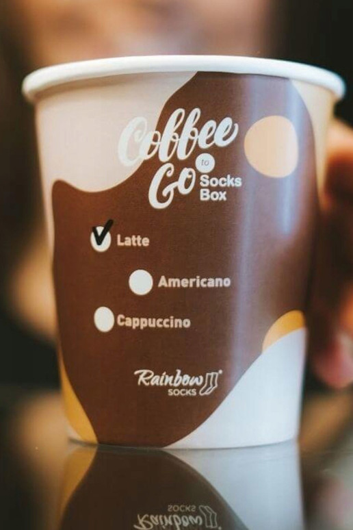 Rainbow Socks Caffe Latte 1 pora