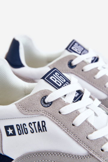 Memory Foam System Big Star vyriški sportiniai bateliai LL174160 Balta ir pilka