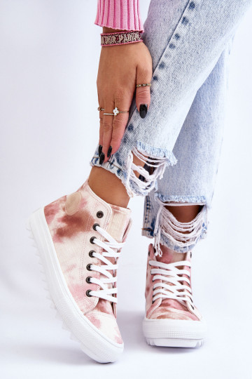 Moteriški sportbačiai High Big Star LL274048 Beige-Pink 2