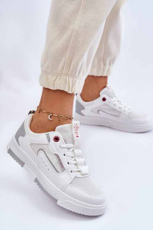 Moteriški Cross Jeans Low Sneakers LL2R4011C Balta