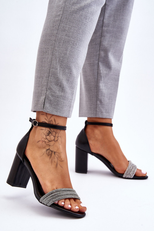 Elegantiški sandalai su kubiniais cirkonio...