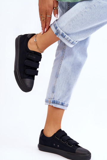 Klasikiniai Velcro audinio sportbačiai Big Star LL274A204 Juodi